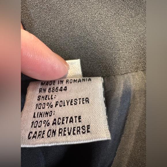 John Meyer black scalloped edge skirt blazer suit size 8 classic formal business - Picture 10 of 14